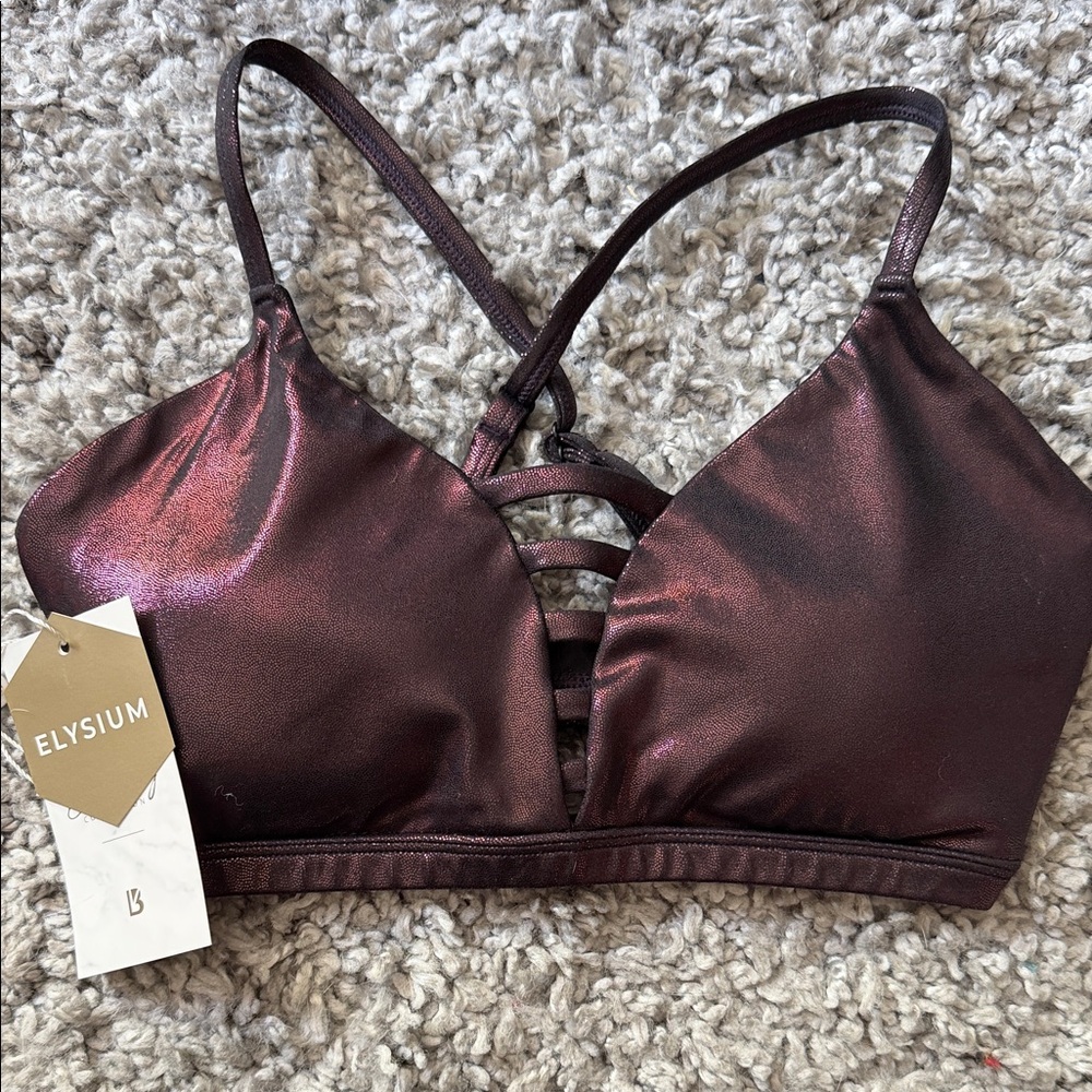 Buffbunny Spicy Sports Bra - Black Cherry Patent